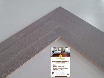 Herringbone Oak Smoky Grey Color